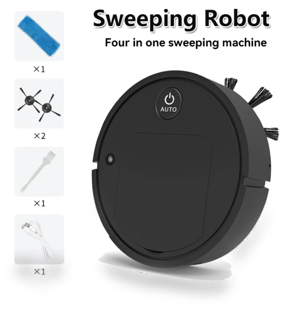 4-in-1 Sweeping Robot for Floor Washing and Vacuuming — Smart Cleaning Robots, Trendy Accessorie