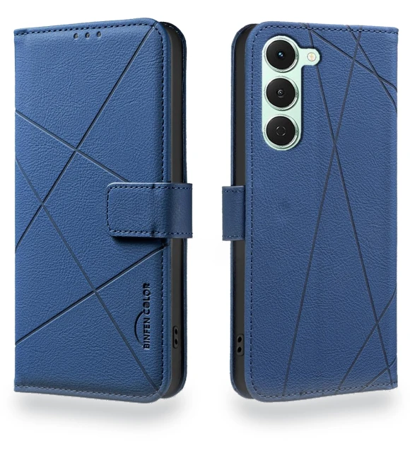 Geometry Imprinted Leather Phone Cover — Flip Cases, Smartwatch 2025