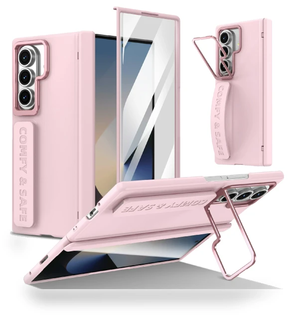 Lens Kickstand Hinge Protection Case with Screen Film — Screen Protectors, Smartwatch 2025