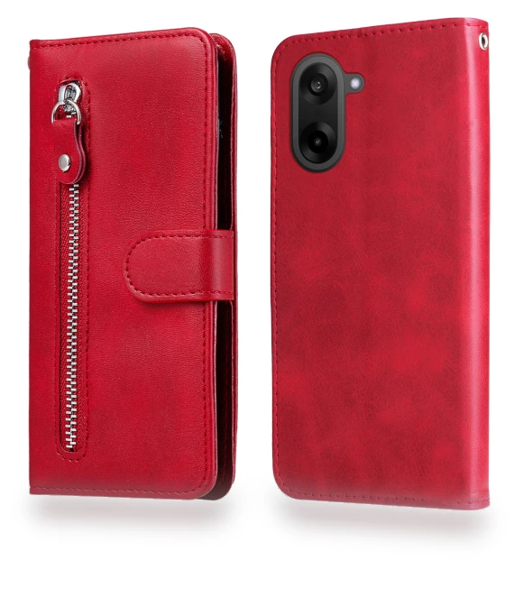 PU Leather Cases with Zipper Pocket Wallet Phone Cover Stand — Phone Accessories, Smartwatch 2025