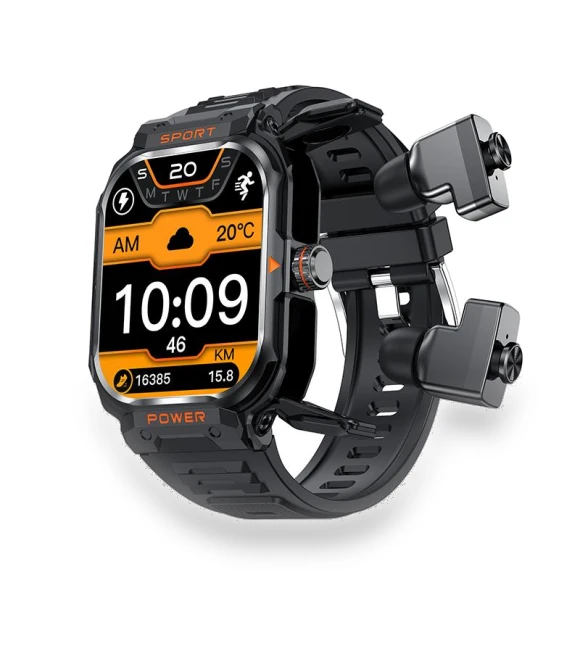 Smart Watch with Bluetooth Earbuds — Wearable Accessories, Rainbuvvy