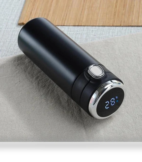 Stainless Steel Smart Bottle with Temperature Display — Travel Drinkware