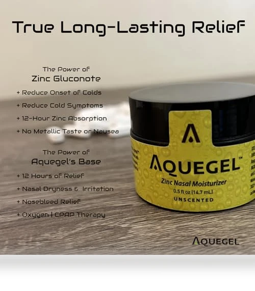 12-Hour Nasal Moisturizer with Zinc — Moisturizing, Aquegel