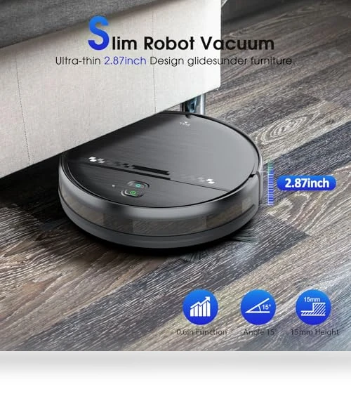 2-in-1 Robotic Vacuum and Mop — Smart Cleaning Robots, SHELIKI