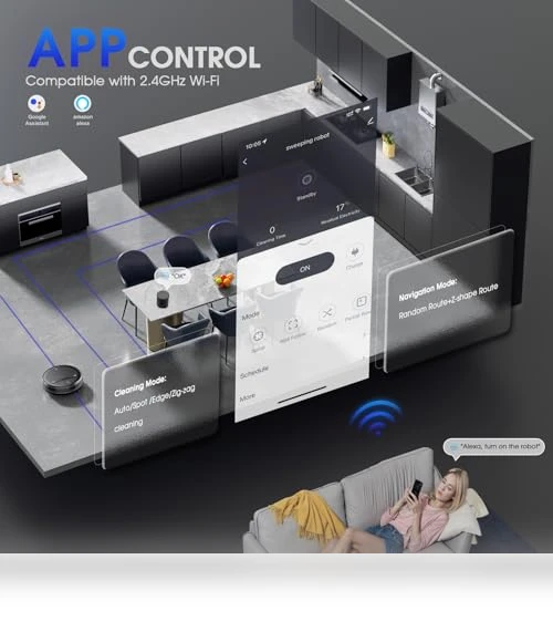 2-in-1 Robotic Vacuum and Mop — Smart Cleaning Robots, SHELIKI