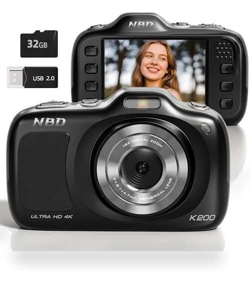 4K Digital Camera with Beauty Mode — Compact Digital Cameras, NBDDIGITAL