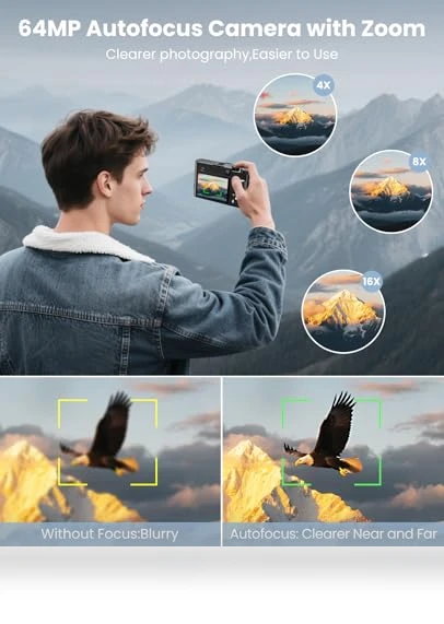 4K Digital Camera with Dual-Lens for Photography and Video — Mirrorless Cameras, Aasonida
