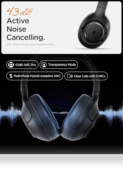 Active Noise Cancelling Headphones — Over-Ear Headphones, Spigen
