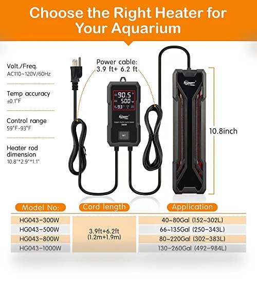 Aquarium Heater with Digital LED Controller — Heaters & Chillers, hygger