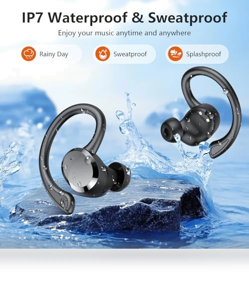 Bluetooth 5.4 Headphones Sport Earphones — In-Ear Headphones, SPRTOYBAT