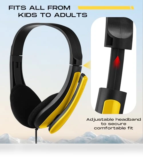 Classroom Headphones with Microphone — Over-Ear Headphones, Yunsailing