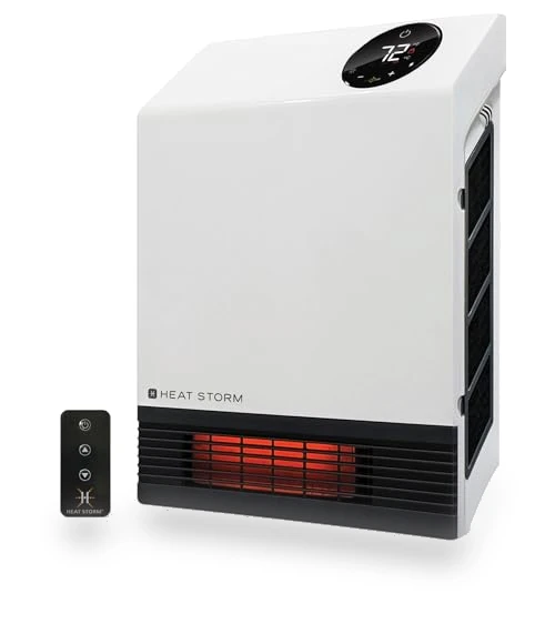 Deluxe Space Infrared Wall Mount Electric Heater — Portable Heating Solutions, Heat Storm