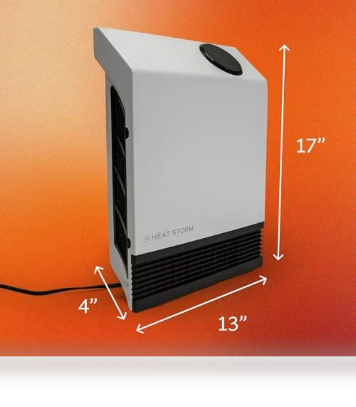 Deluxe Space Infrared Wall Mount Electric Heater — Portable Heating Solutions, Heat Storm