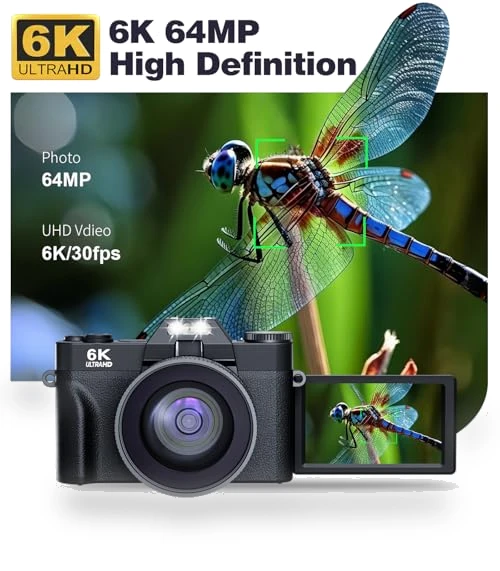 Digital Camera for Photography and Vlogging — Compact Digital Cameras, YAGPECL
