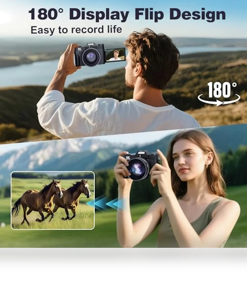 Digital Camera for Photography and Vlogging — Compact Digital Cameras, YAGPECL