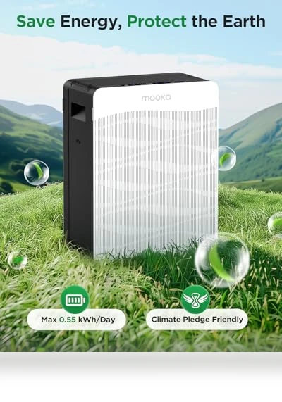 Double-Sided Air Purifier with PM 2.5 Monitor — Activated Carbon Air Purifiers, Mooka
