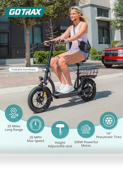 Electric Scooter with Seat — Electric Self-Balancing Scooters, Gotrax