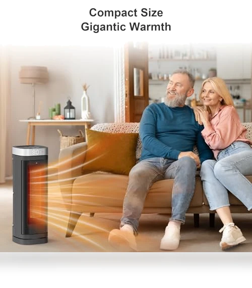 Electric Space Heater with Thermostat and Remote — Portable Heating Solutions, WINHL