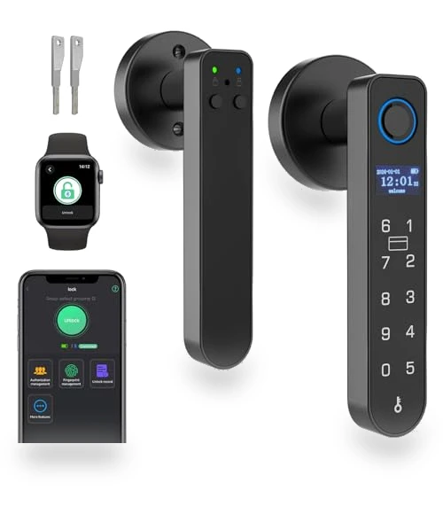 Fingerprint Handle Door Lock — Smart Home Security, eLinkSmart