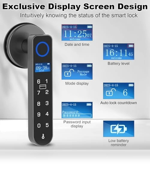 Fingerprint Handle Door Lock — Smart Home Security, eLinkSmart