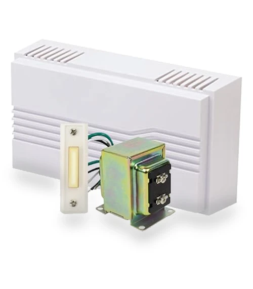 Hardwired Chime Kit with Transformer and Surface-Mount Button — Kits, Newhouse Hardware