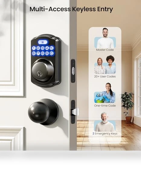 Keyless Entry Door Lock with Backlit Keypad — Keyless Entry, Veise