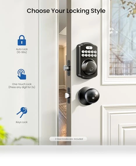 Keyless Entry Door Lock with Backlit Keypad — Keyless Entry, Veise