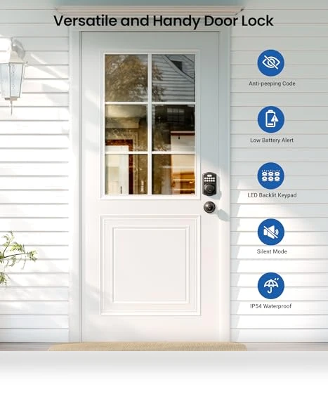 Keyless Entry Door Lock with Backlit Keypad — Keyless Entry, Veise