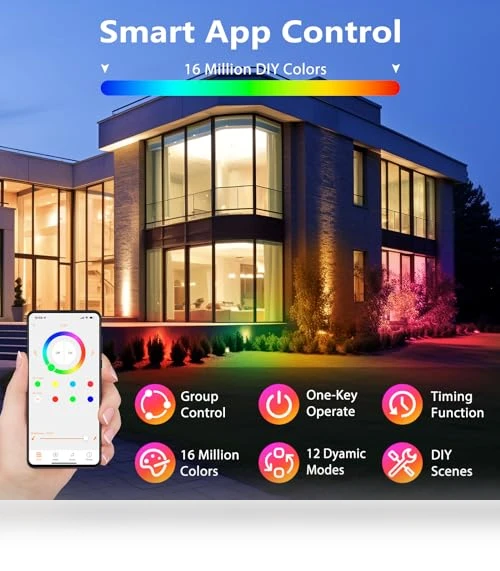 Outdoor Smart Landscape Lighting — Outdoor Security & Flood Lighting, Tsanhoo