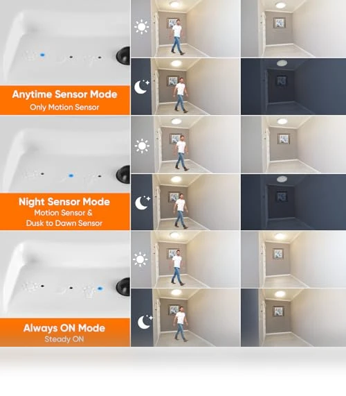 Motion Sensor Ceiling Light — Overhead Lighting, Bairth