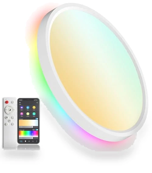 Smart Ceiling Light with Remote — Overhead Lighting, KYFGDLA