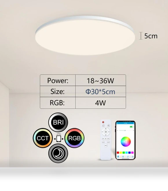 Smart Ceiling Light — Overhead Lighting, Rainbow Rain