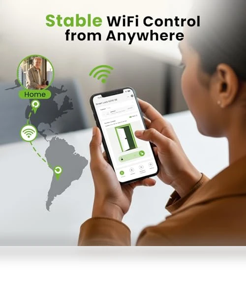 Smart Fingerprint Door Lock with WiFi — Smart Home Security, GHome Smart