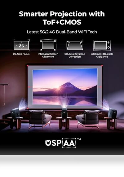 Smart Projector 4K Supported with Android TV — Home Theater Projectors, Ultimea