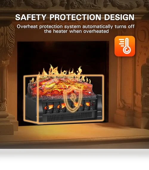 Vintage Design Portable Freestanding Fireplace Log Heater — Portable Heating Solutions, Havato