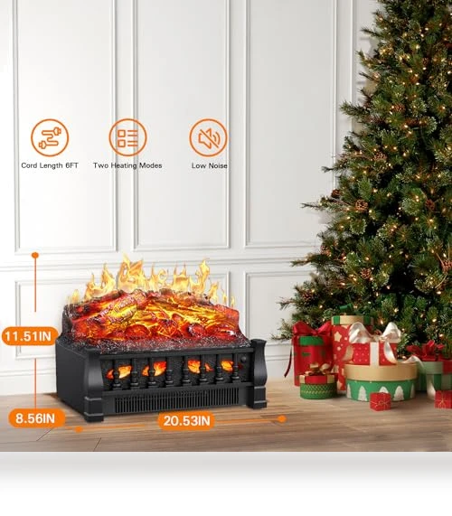 Vintage Design Portable Freestanding Fireplace Log Heater — Portable Heating Solutions, Havato