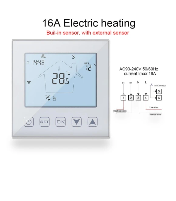 WIFI Smart Room Thermostat — HVAC Controls, Ketotek