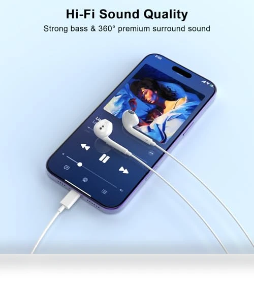 Wired Headphones for iPhone — In-Ear Headphones, CREHAO