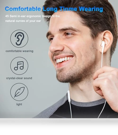 Wired Headphones for iPhone — In-Ear Headphones, CREHAO