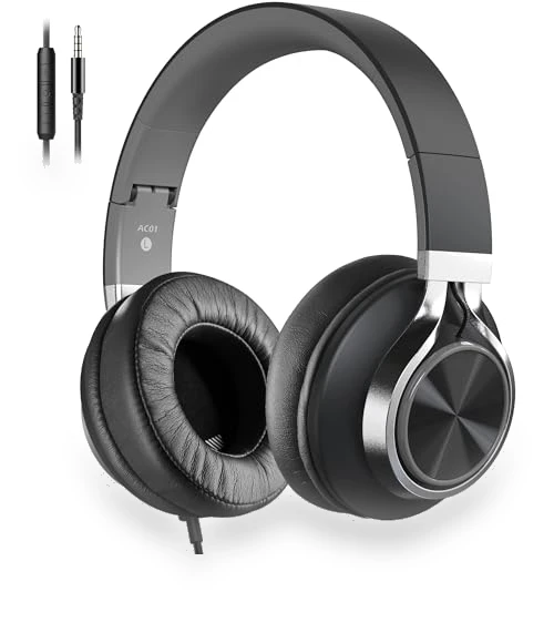 Wired Over Ear Headphones with Microphone — Over-Ear Headphones, COOSII