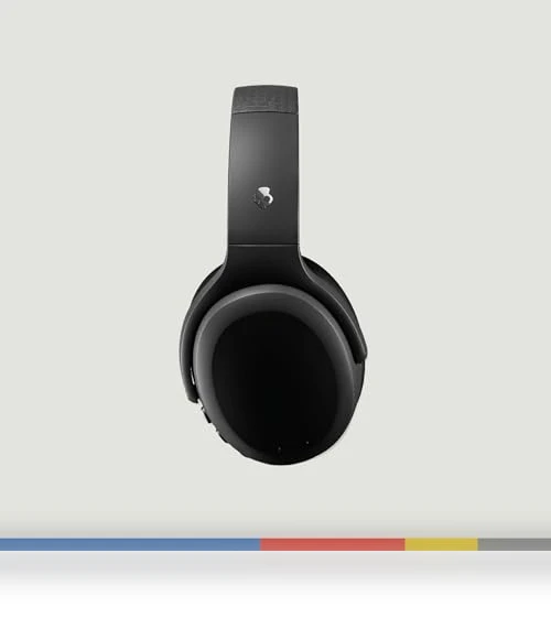 Wireless Over-Ear Bluetooth Headphones with Multi-Sensory Bass and Charging Cable — Over-Ear Headphones, Skullcandy