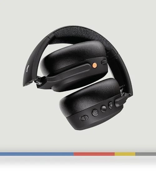 Wireless Over-Ear Bluetooth Headphones with Multi-Sensory Bass and Charging Cable — Over-Ear Headphones, Skullcandy