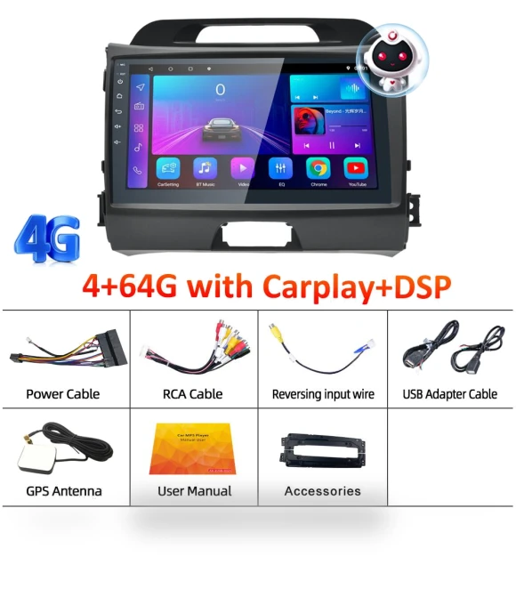9-inch HD Touchscreen Carplay Multimedia Player — Stereo Receivers, Reakosound