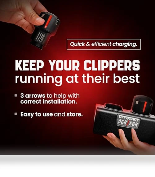 Double Charger and Two Replacement Batteries for Andis Clippers — Clippers, Artisan Power