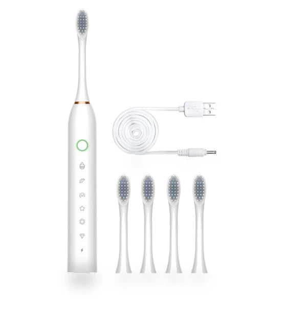 Electric Toothbrush with 4 Brush Heads — Electric Toothbrush Heads, Tooth Care