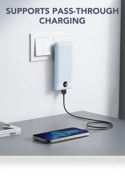 Portable Charger Built-in Cables and AC Wall Plug — Battery Charger Cases, VRURC