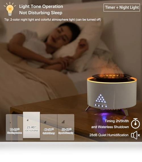 Small Cool Mist Humidifier & Essential Oil Diffuser — Air Moisturizers, HODEMI