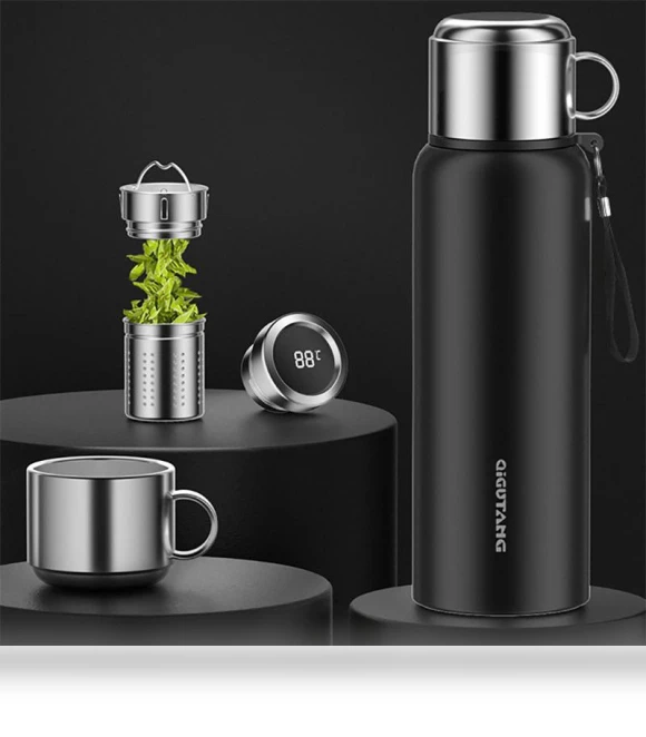 Smart Temperature Display Thermos — Travel Drinkware, Living Mall