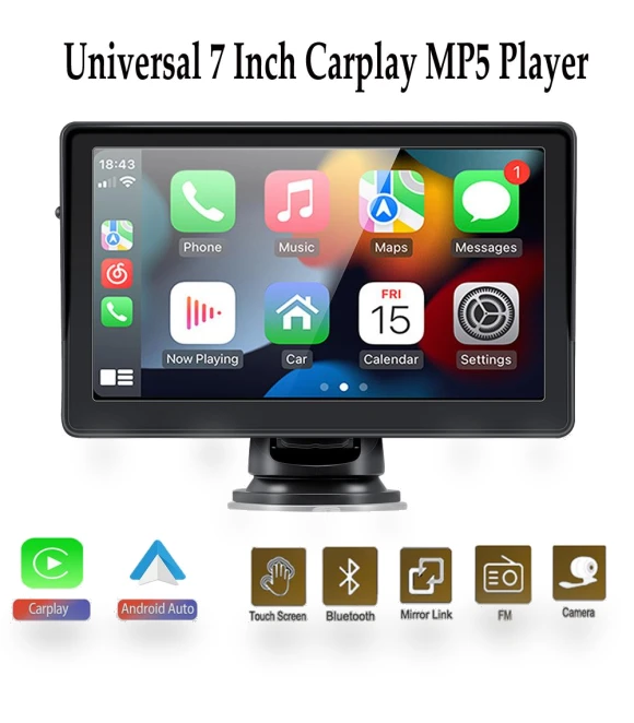 Universal Car Radio Receiver with 7-inch Touchscreen — Stereo Receivers, BAODANDP