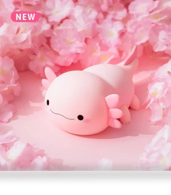 Cute Axolotl Night Light — Night Lights, DC-HOME Textile